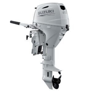 Suzuki DF25ATHLW5 – 25 HP Long Shaft Outboard Motor | Electric Start, Power Trim & Tilt, Tiller, White