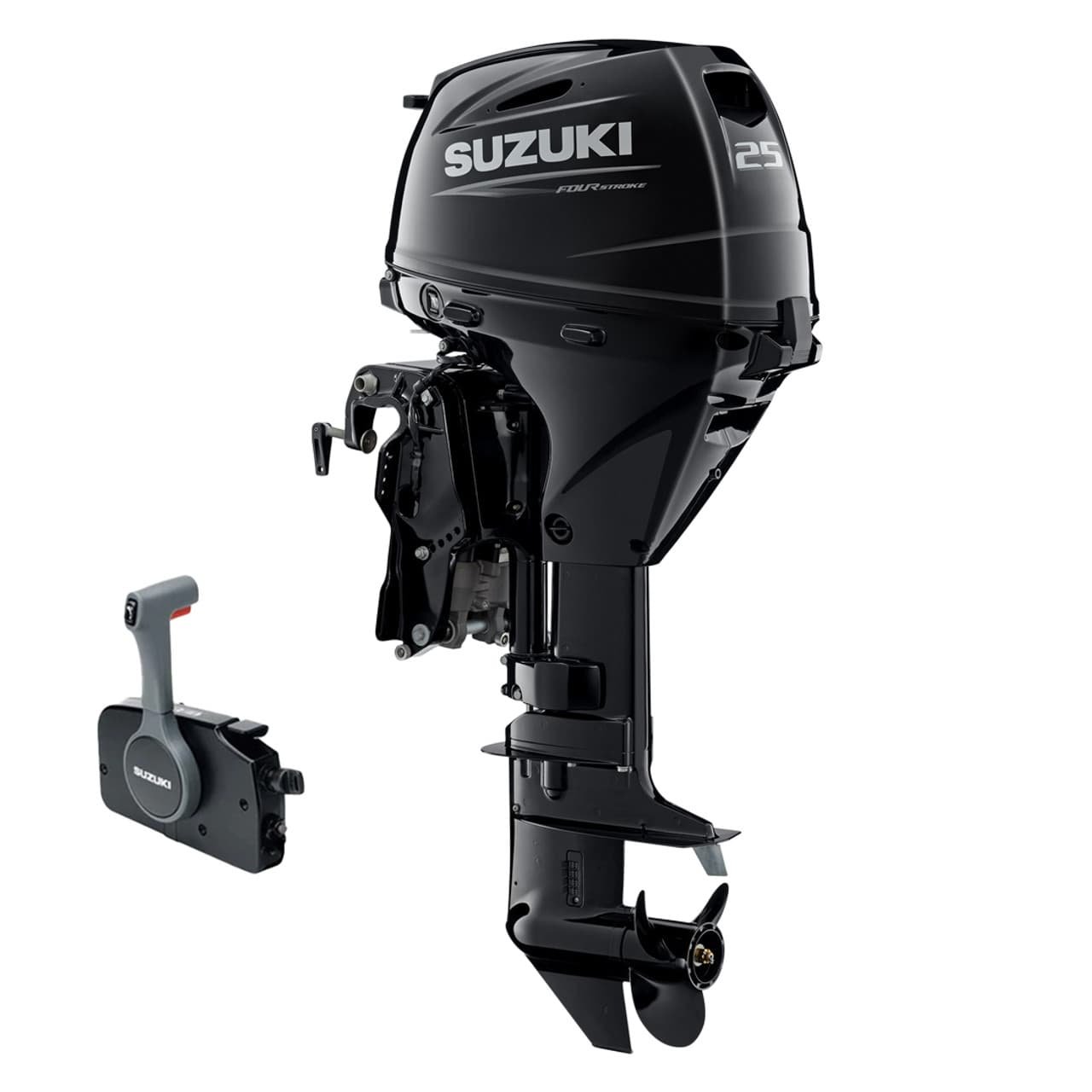 Suzuki DF25ATS5 – 25 HP Short Shaft Outboard Motor | Electric Start, Power Trim & Tilt, Remote