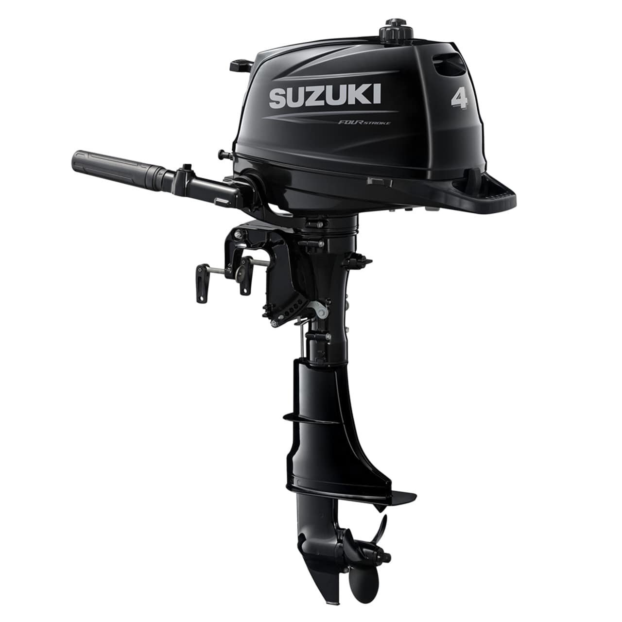 Suzuki DF4AS5 – 4 HP Short Shaft Outboard Motor | Manual Start, Tiller, Built-In Tank
