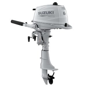 Suzuki DF6ASW5 – 6 HP Short Shaft Outboard Motor | Manual Start, White