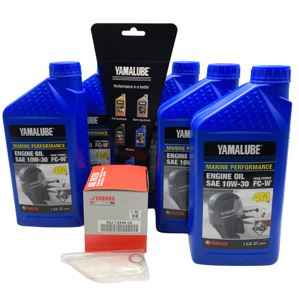 Yamaha Oil Change Kit F150-F200 4 Cyl 10W-30